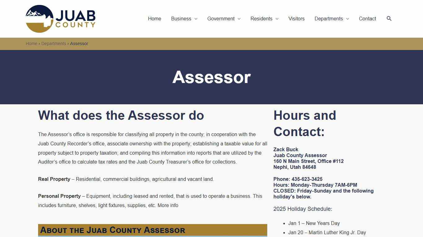 Assessor – JuabCounty.Gov
