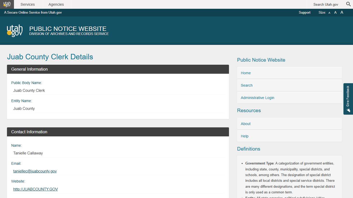 Public Body | Public Notice Website